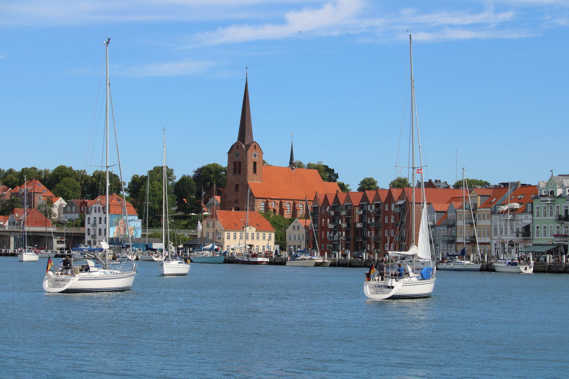 Havnefront i Sønderborg set i dagslys